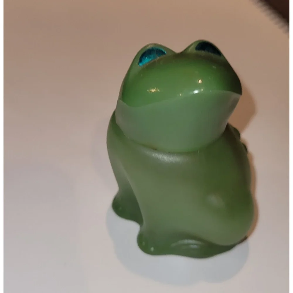 1970 Avon Bottle Emerald Green Frog